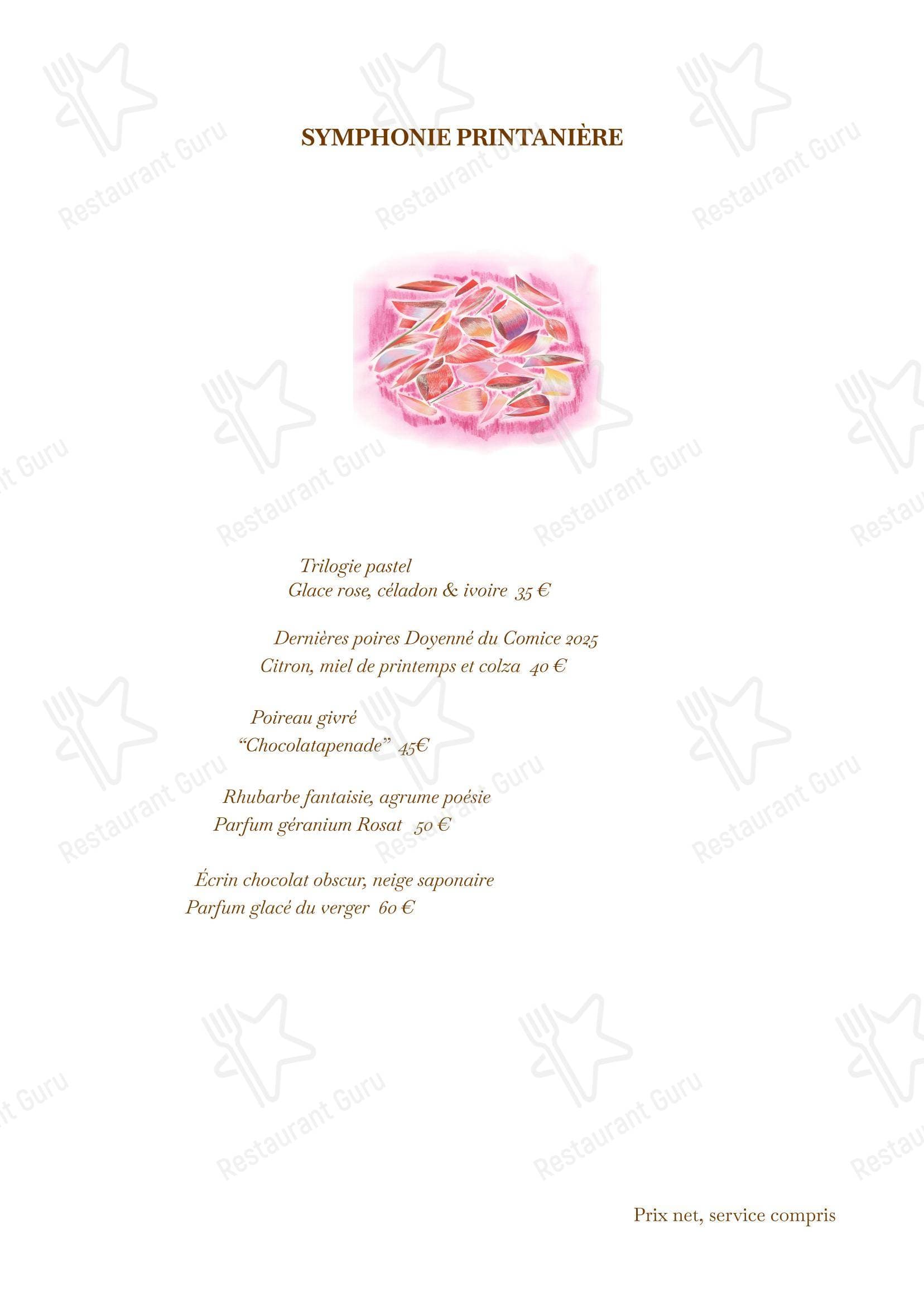 Arpège menu 5